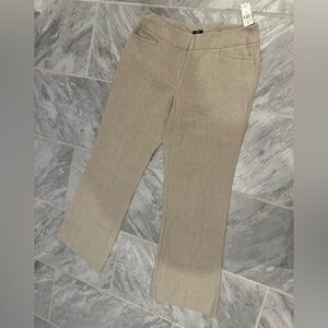 NWT Ann Taylor Loft Womens Julie Trouser Beige Size 10 Pants Linen